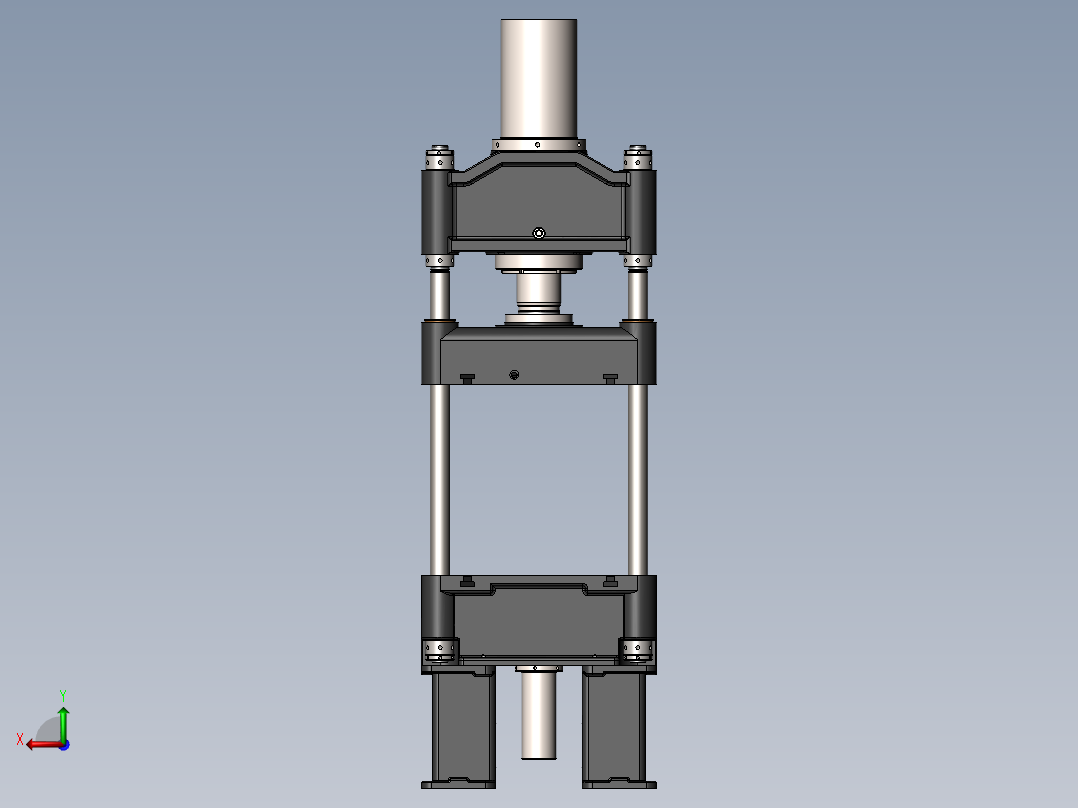 100t液压机设计5后视图