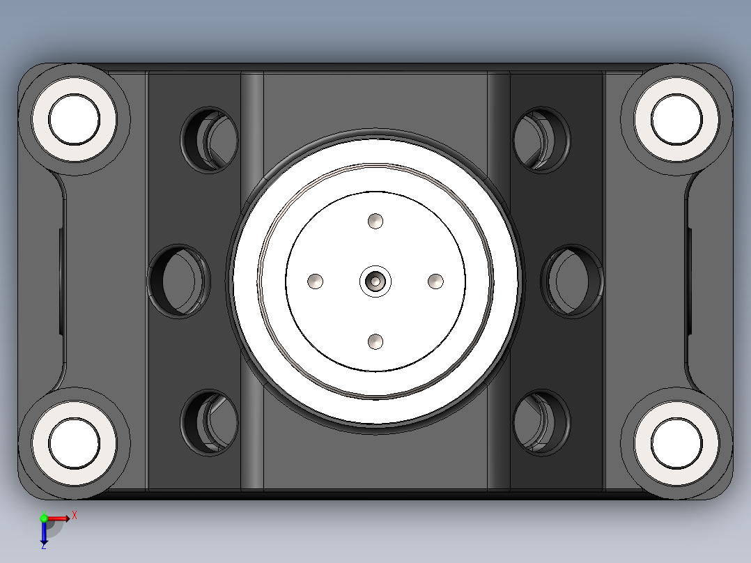 100t液压机设计5俯视图