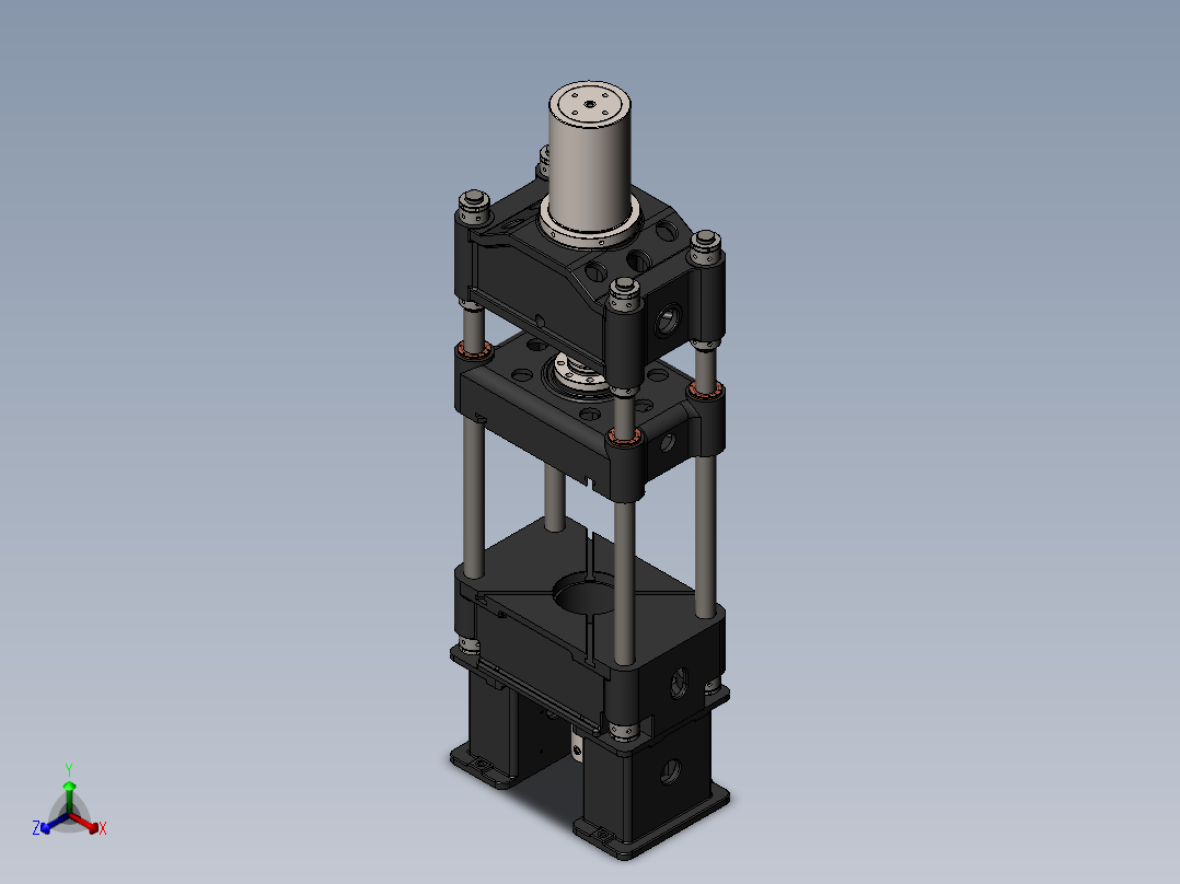 100t液压机设计5正等轴测图