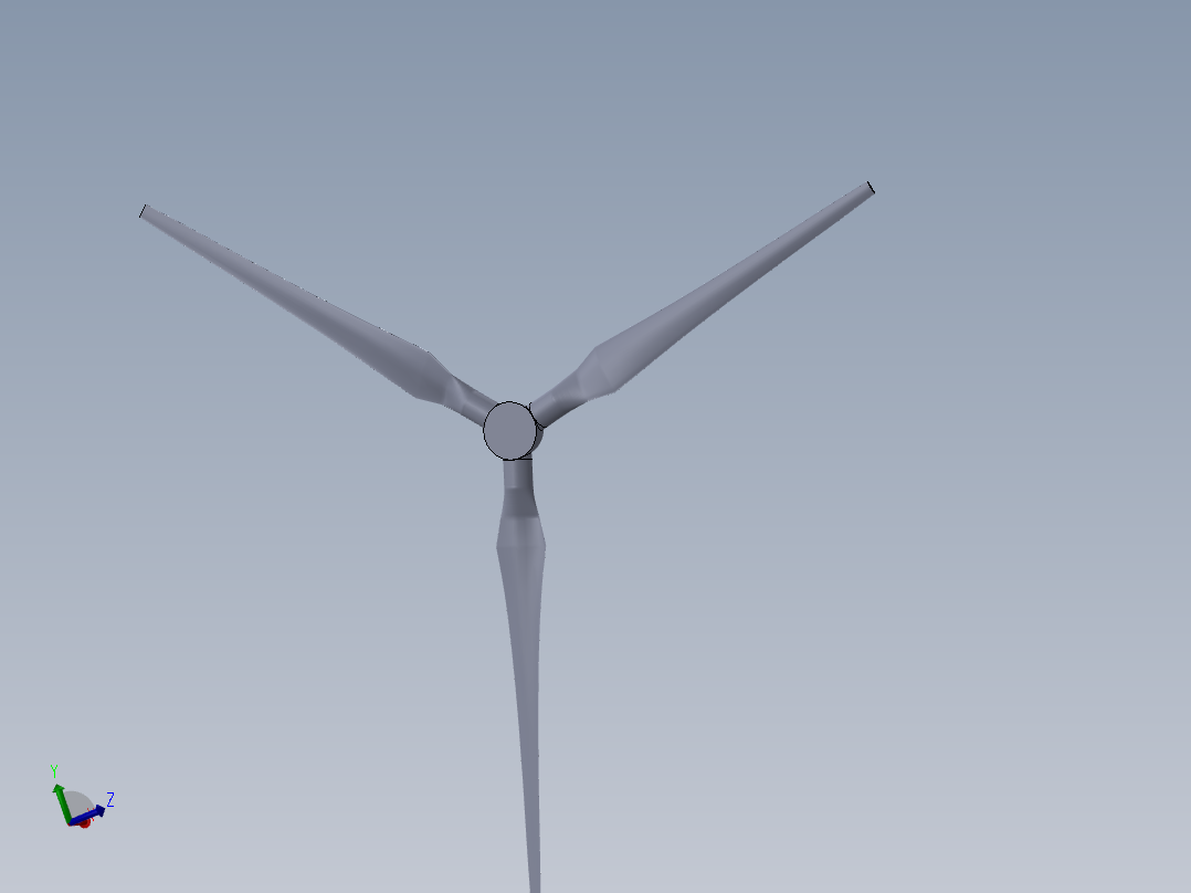 风力涡轮机主视图