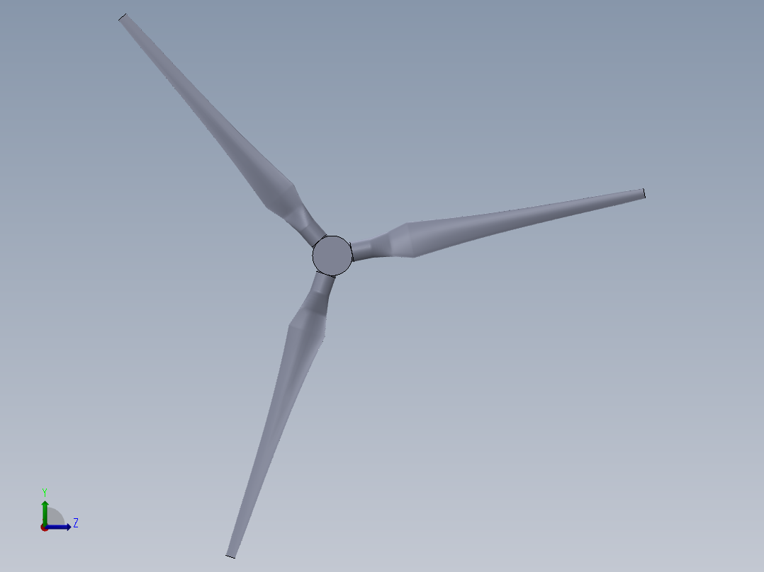 风力涡轮机左视图