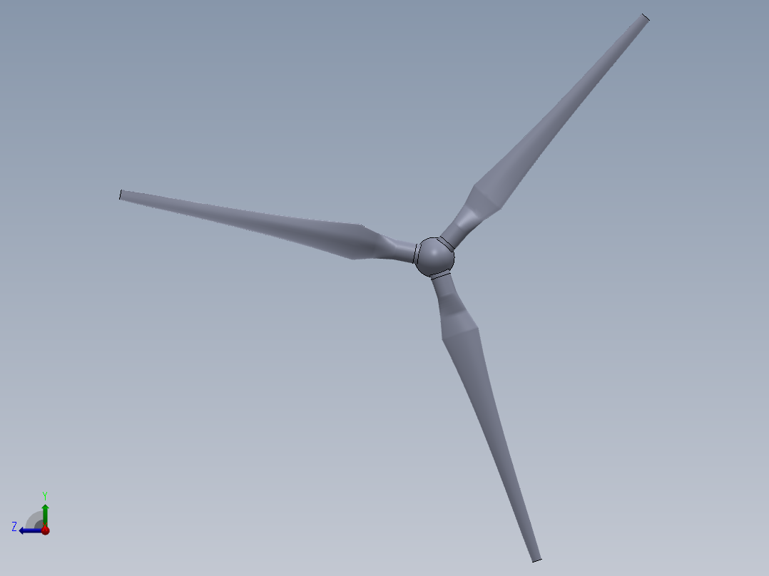 风力涡轮机右视图