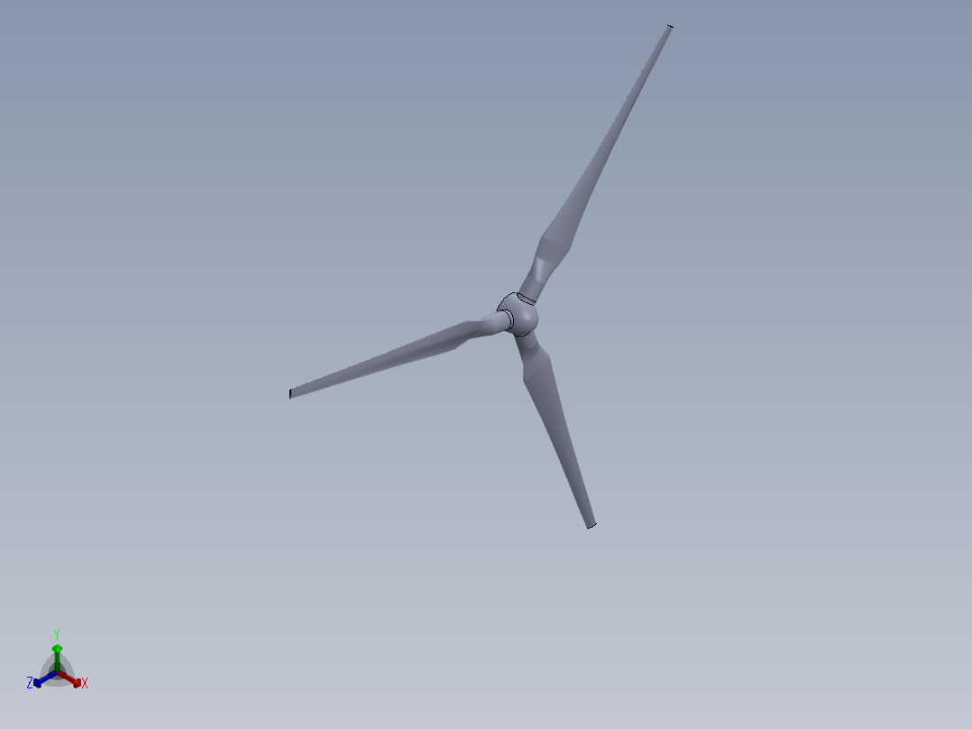 风力涡轮机正等轴测图