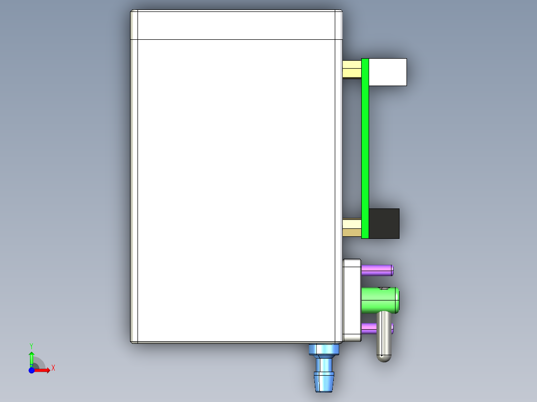 二级墨盒2路前视图