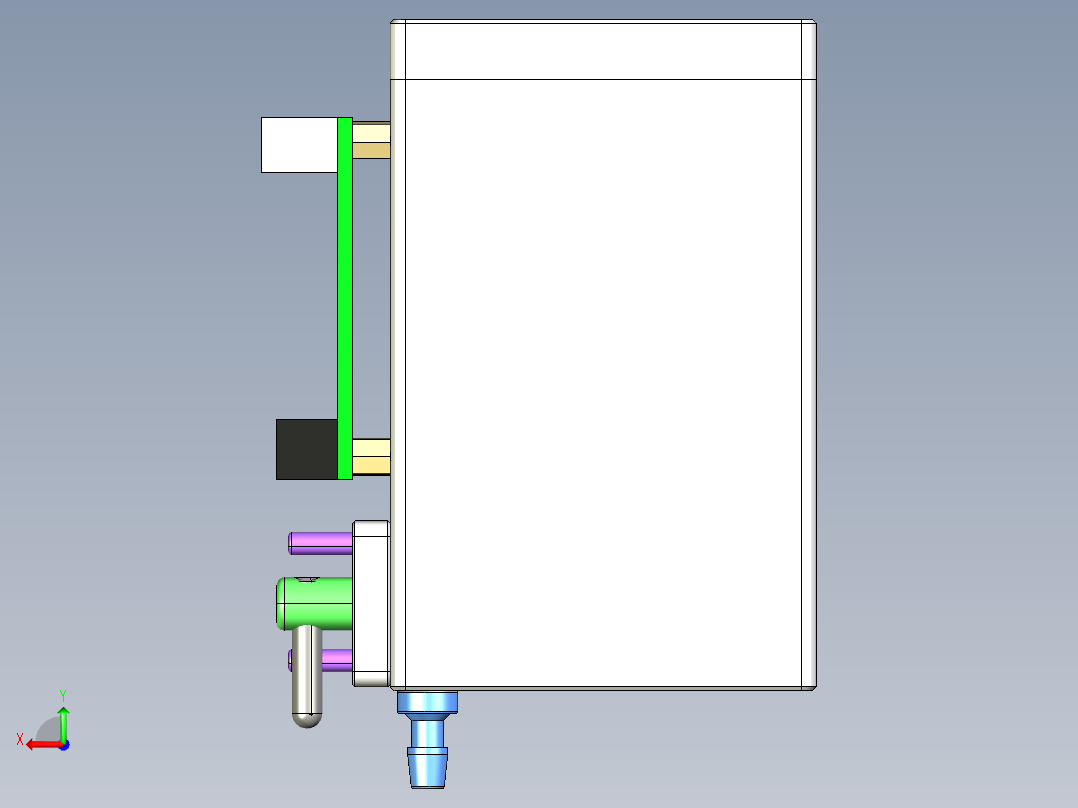 二级墨盒2路后视图