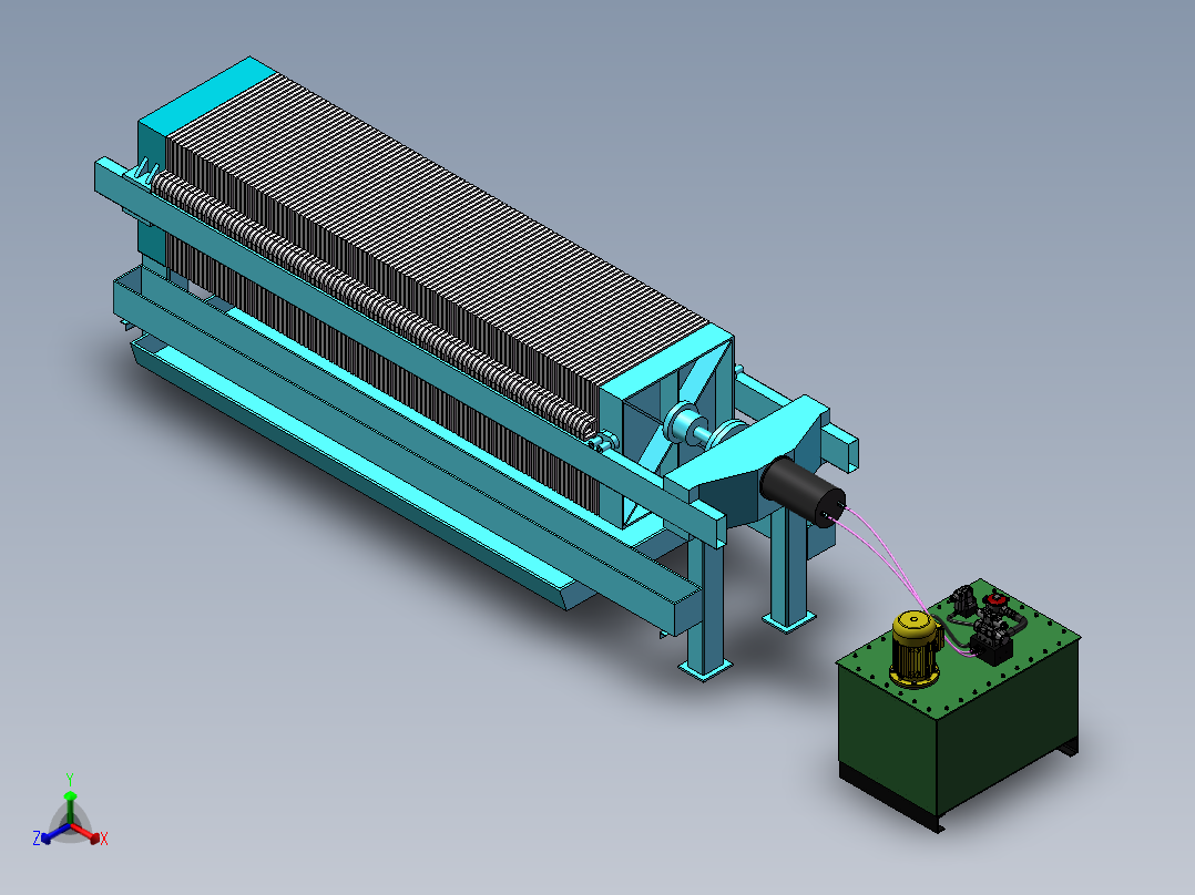 液压板框压滤机带液压站
