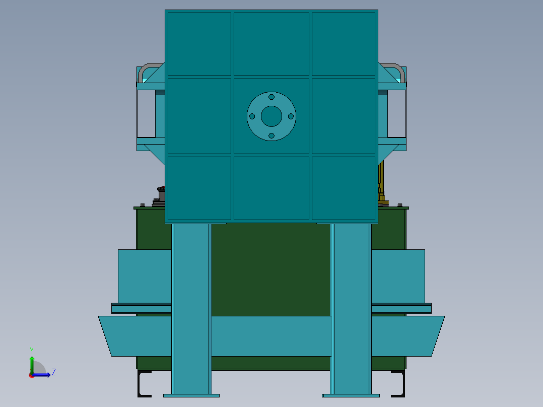 液压板框压滤机带液压站左视图