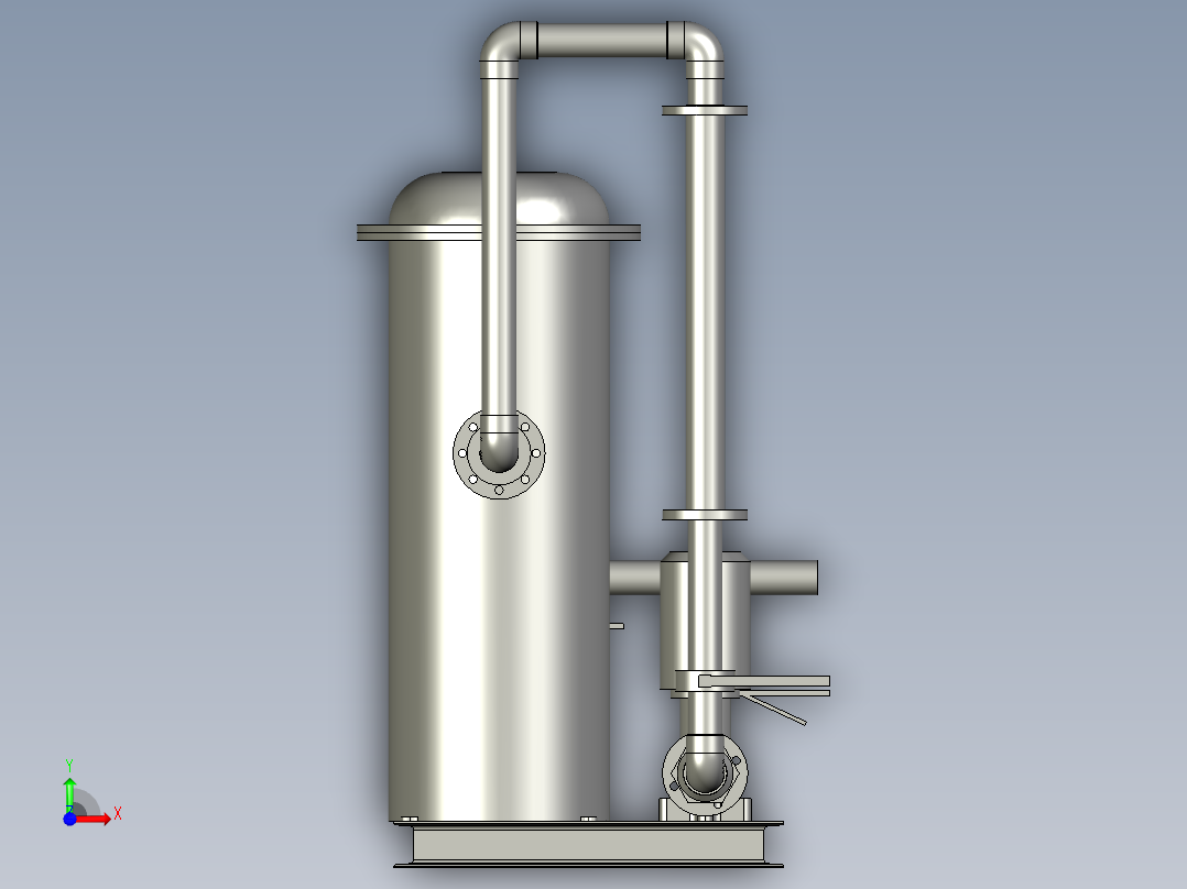 MBR反洗泵底座装配前视图