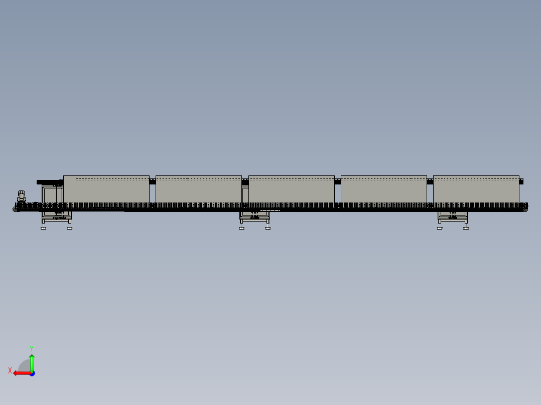 7092-0700-0000倾斜可调输送线后视图