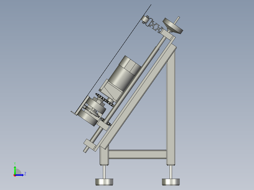 7092-0700-0000倾斜可调输送线左视图