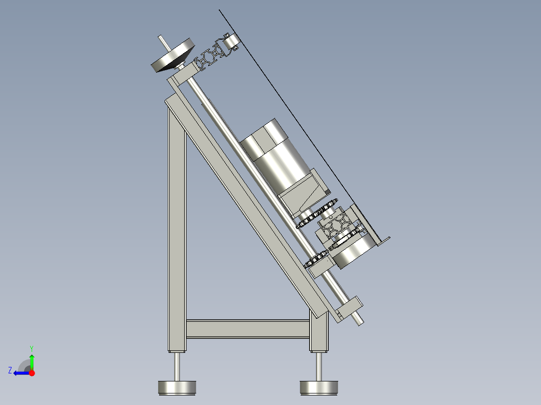 7092-0700-0000倾斜可调输送线右视图