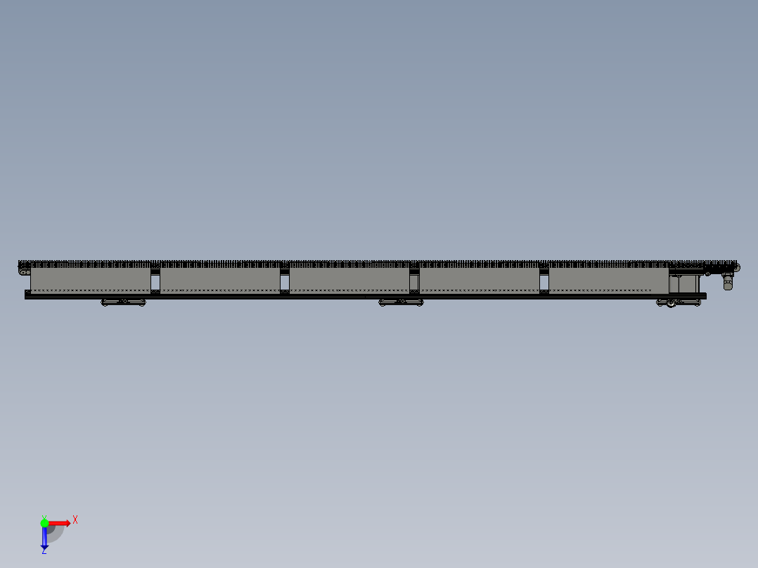 7092-0700-0000倾斜可调输送线俯视图