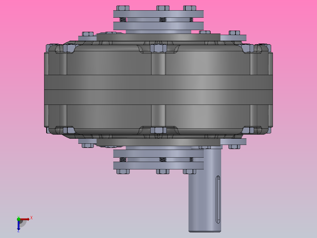 平行轴齿轮减速器俯视图