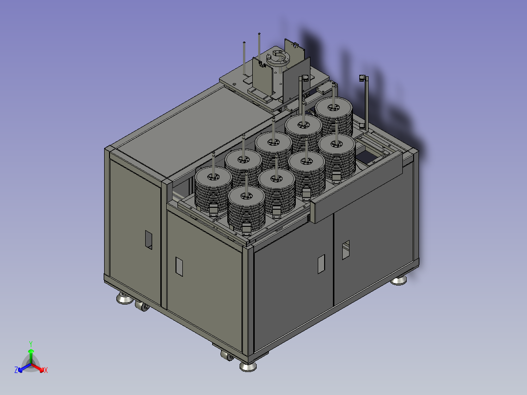 TRD899MINI-11-00上料料仓机构正等轴测图