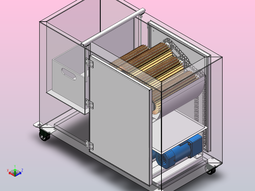 360°小龙虾清洗机SW三维图 主视图