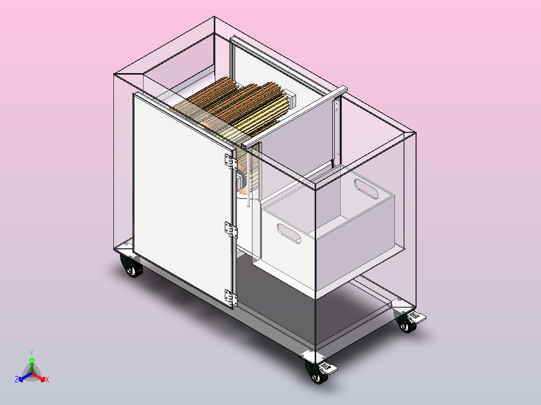 360°小龙虾清洗机SW三维图 正等轴测图
