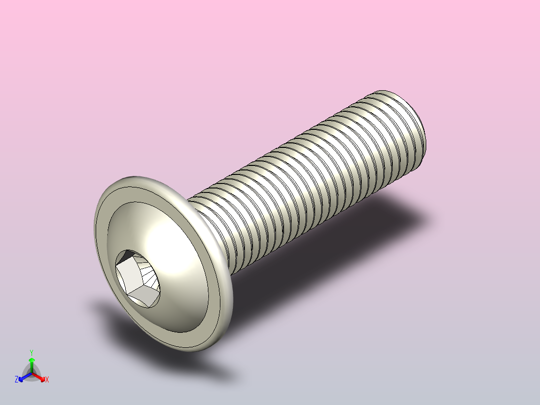 带凸缘的圆头螺钉，M3 ISO 7380-2 DIN-M16主视图