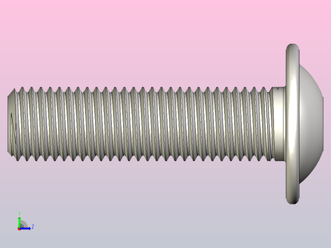 带凸缘的圆头螺钉，M3 ISO 7380-2 DIN-M16左视图