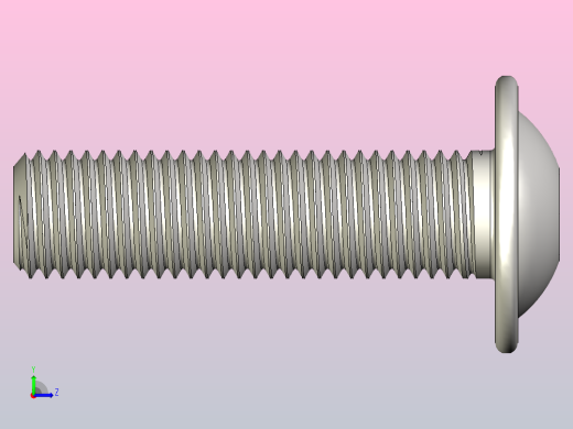 带凸缘的圆头螺钉，M3 ISO 7380-2 DIN-M16左视缩略图