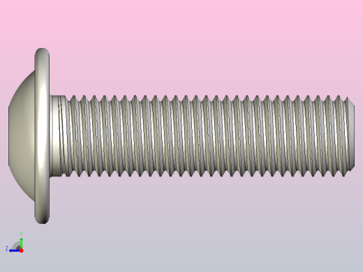 带凸缘的圆头螺钉，M3 ISO 7380-2 DIN-M16右视缩略图