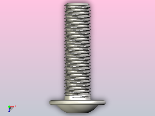 带凸缘的圆头螺钉，M3 ISO 7380-2 DIN-M16俯视缩略图