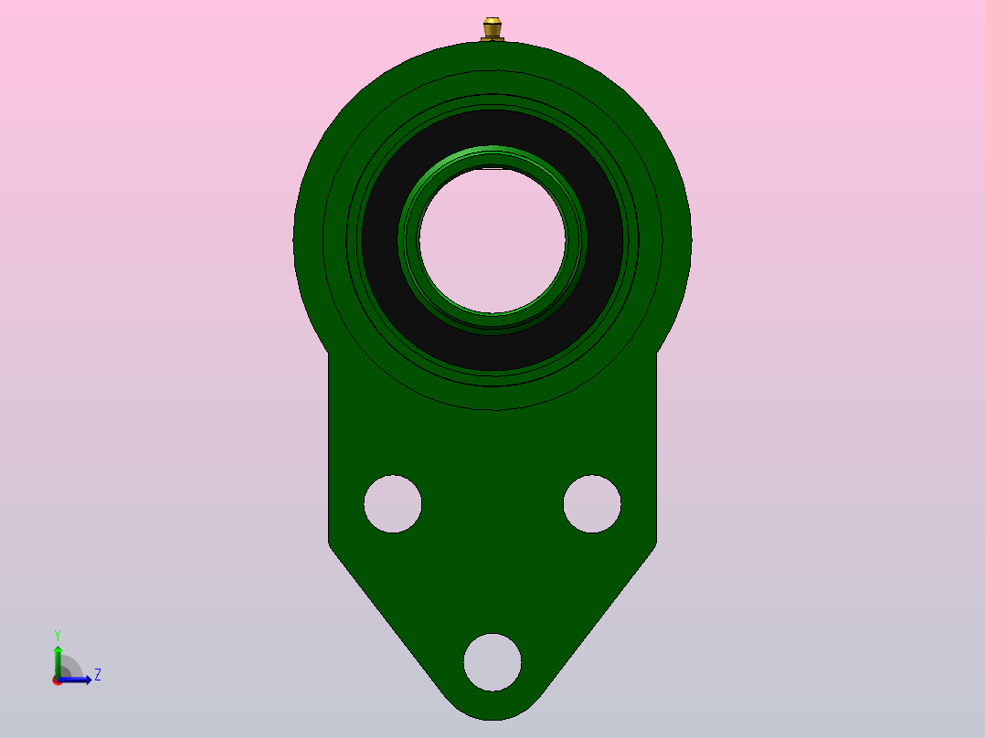 带悬挂式座偏心套外球面球轴承[UELFB型]_UELFB205后视图