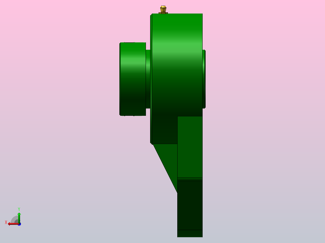 带悬挂式座偏心套外球面球轴承[UELFB型]_UELFB205右视图