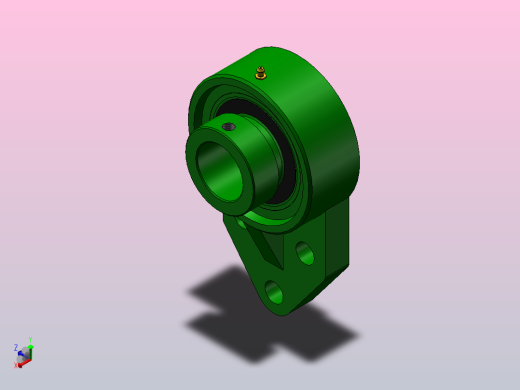 带悬挂式座偏心套外球面球轴承[UELFB型]_UELFB205正等轴测缩略图