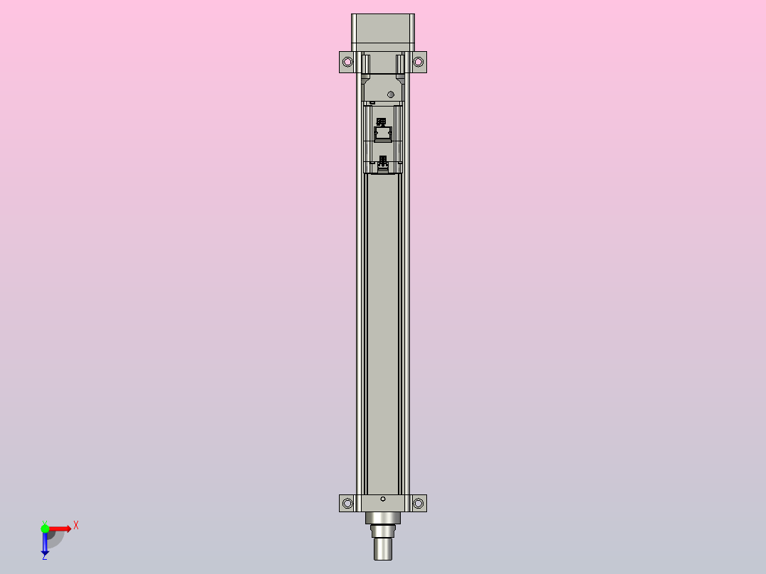 轻载电动缸TPA-ESR100-3210C-L700-MR-LB-W-P75-JX-C3俯视图