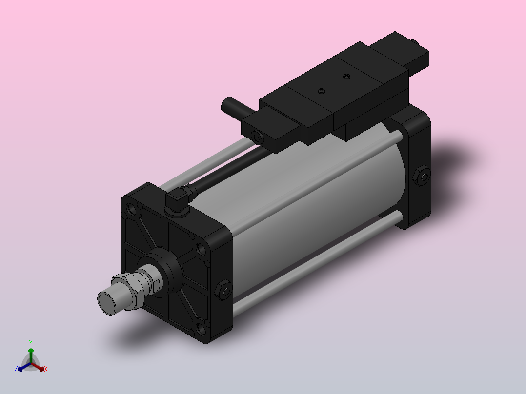 10A-5(V)系列带阀气缸(带阀型自己保持式)[10A-5(V) (Ⅱ) SD 160 B 300 A 5]正等轴测图
