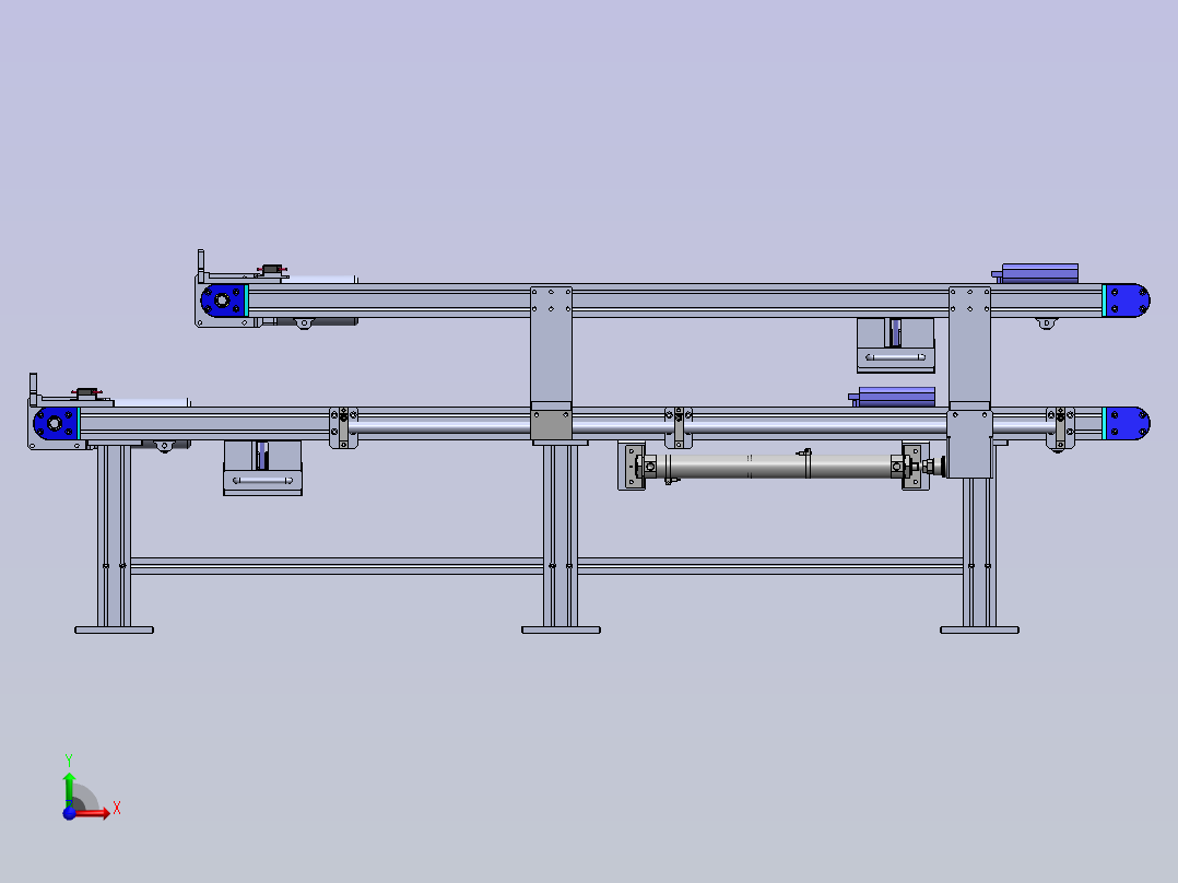 A20 双层伸缩皮带线前视图