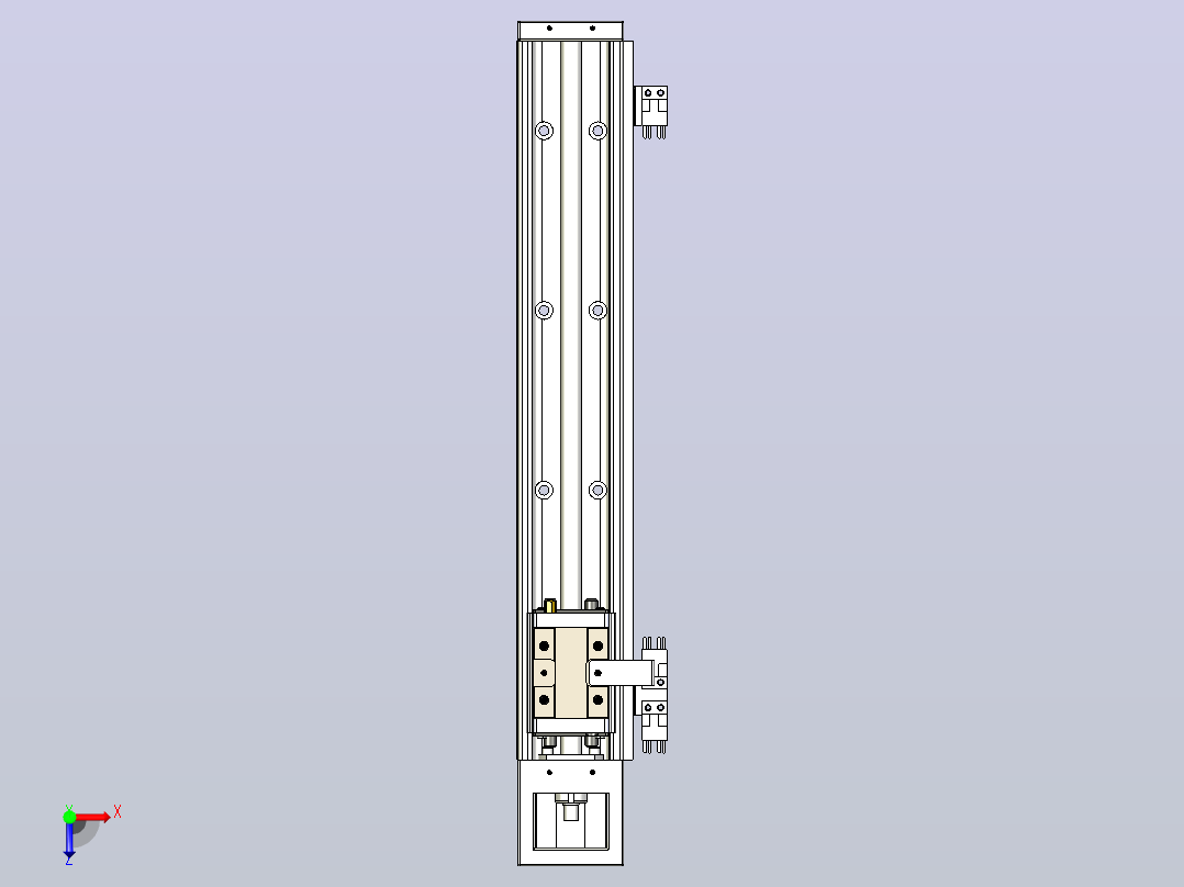 KK60-400A1-F0 模组 标准A1滑座 KK60-A1-F0 替换上银俯视图