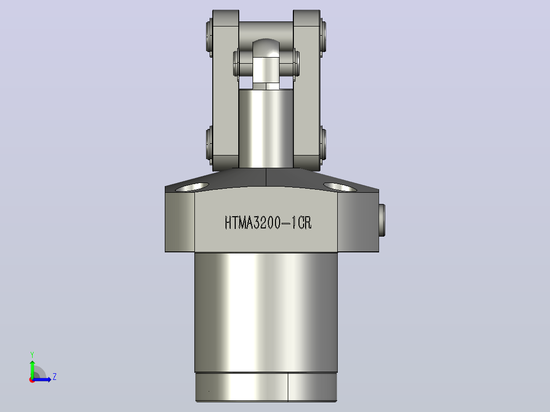 HTMA3200-1CR油压单动杠杆式夹紧器左视图