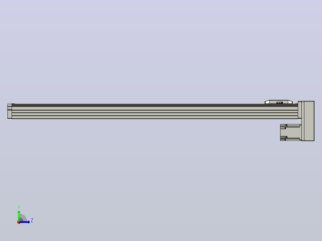滚珠丝杠直线轴内置导轨TPA-GCR-65-1610C-L900-MP-M40-N3左视图