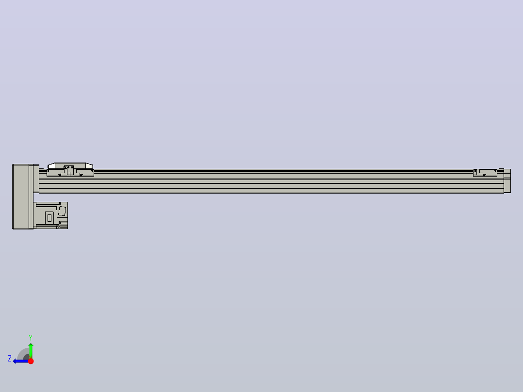 滚珠丝杠直线轴内置导轨TPA-GCR-65-1610C-L900-MP-M40-N3右视图