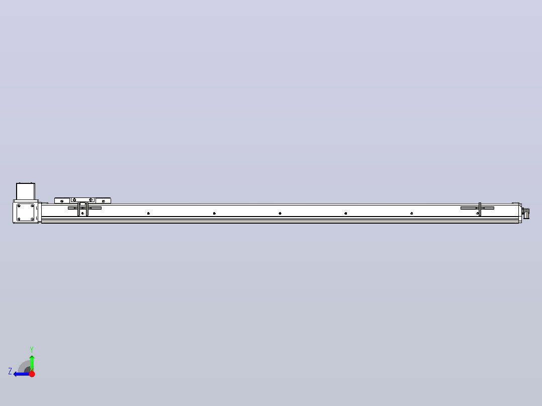 ECB10-1200-RU直线模组右视图