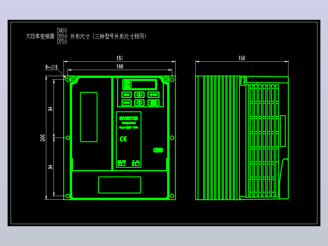 JSCC精研大功率变频器CAD D750