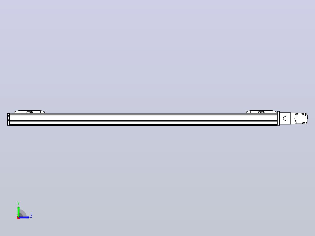 皮带直线轴双滑块型TPA-GCBS-50-P42-L375-QR-M10-N3左视图
