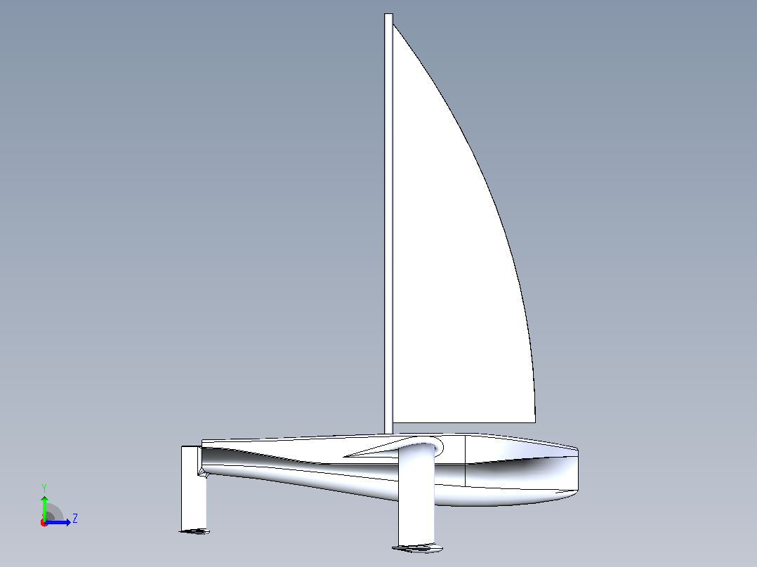 AC75原型机左视图