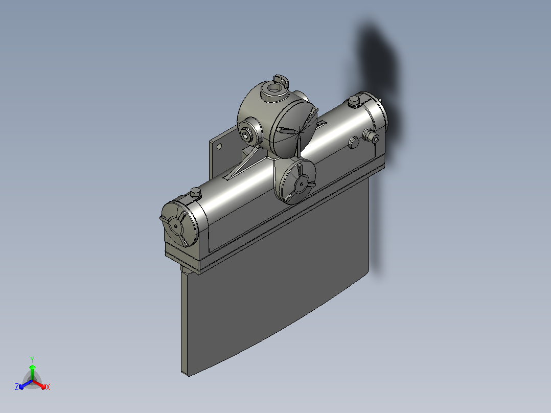 防爆出口标志-I级，I区- IP65 - 120V-277VAC -应急备用电池(1)主视图