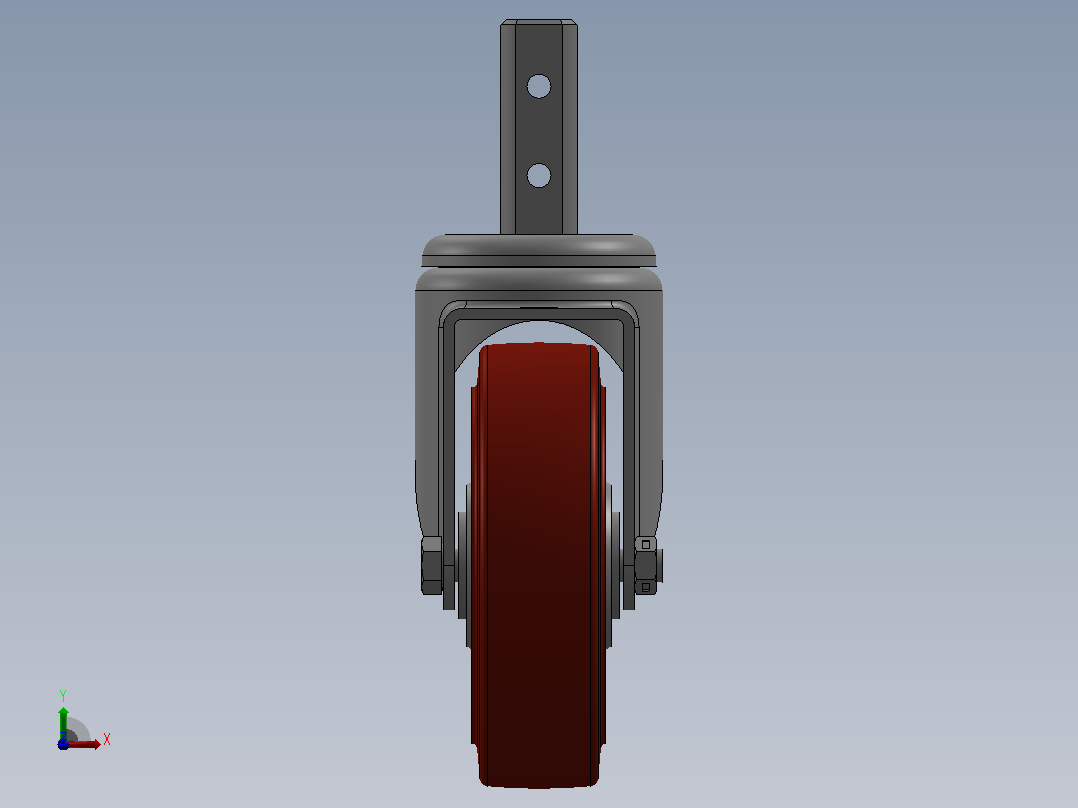 脚轮Colson-3_00514_909 2 1_2 LG X 7_8 SQUARE (MTG31)前视图