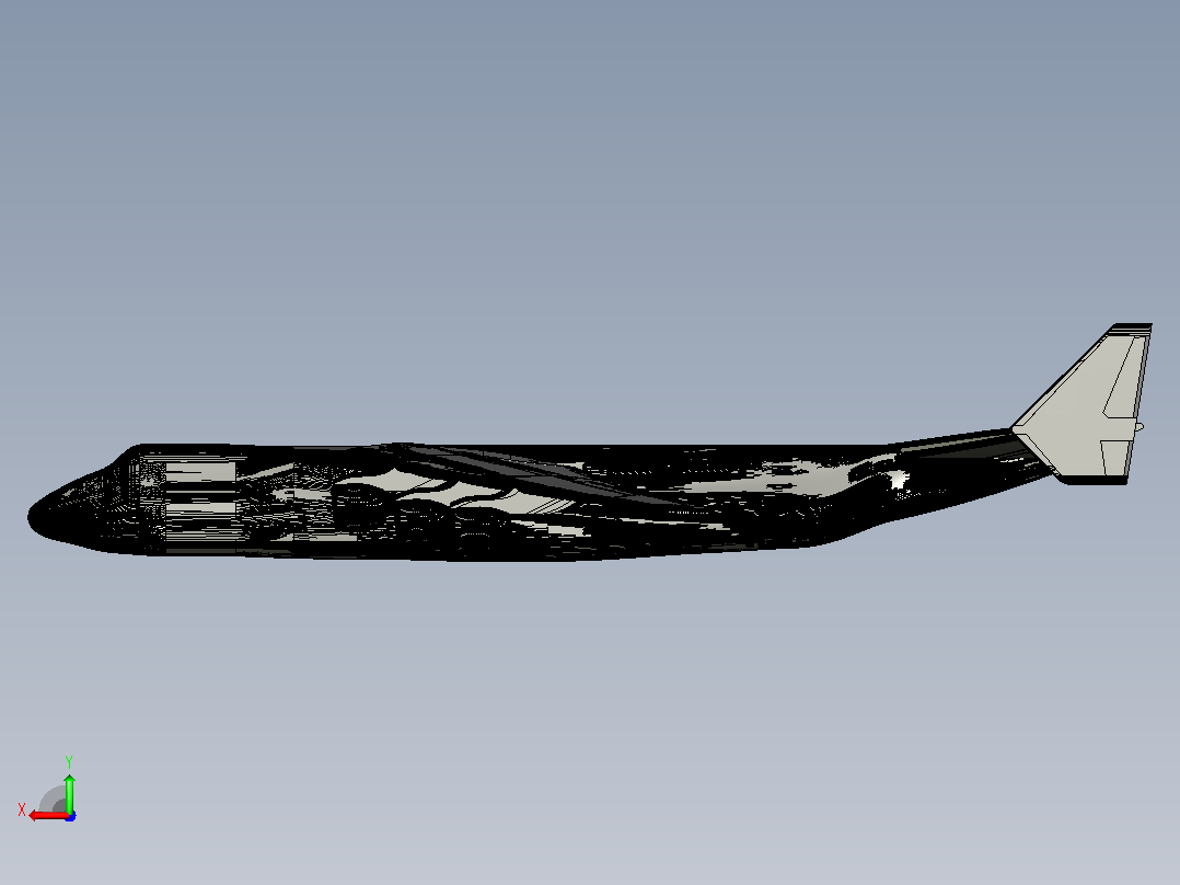 n-225 mriya tribute SolidWorks STL飞机后视图