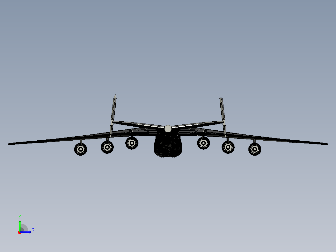 n-225 mriya tribute SolidWorks STL飞机左视图