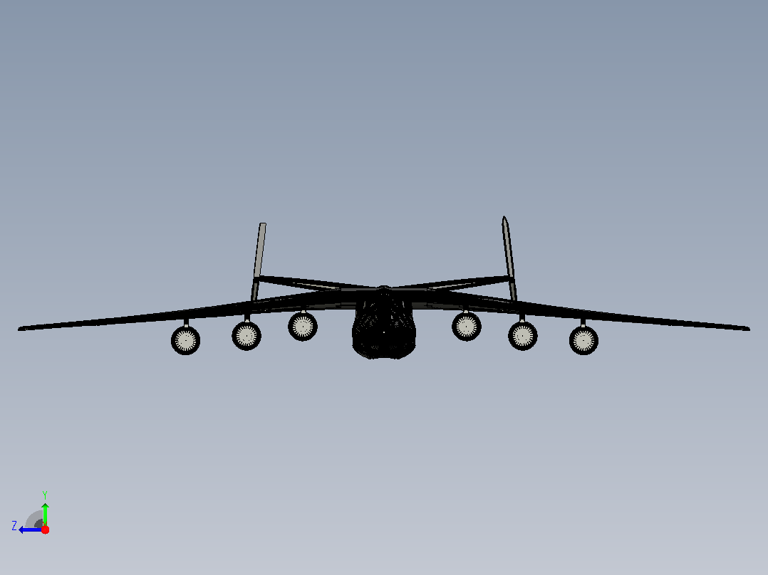 n-225 mriya tribute SolidWorks STL飞机右视图