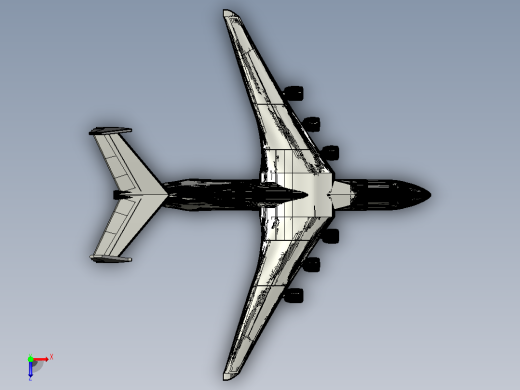 n-225 mriya tribute SolidWorks STL飞机俯视缩略图