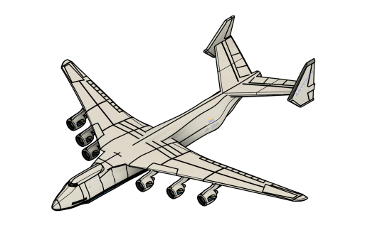 n-225 mriya tribute SolidWorks STL飞机缩略图