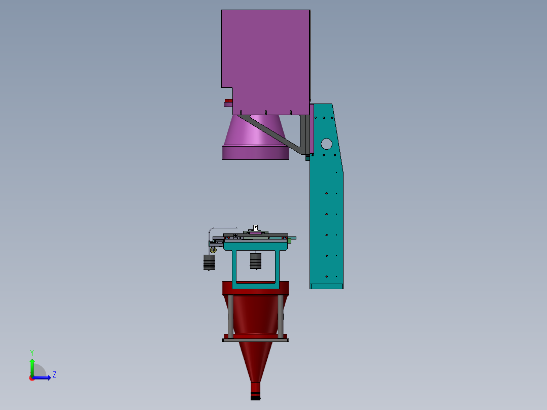 软包电芯CCD视觉长宽测量模组sw18可编辑左视图