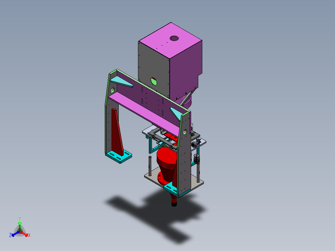软包电芯CCD视觉长宽测量模组sw18可编辑正等轴测图