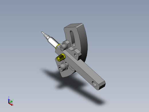 偏置中心点的角度调整机构正等轴测缩略图