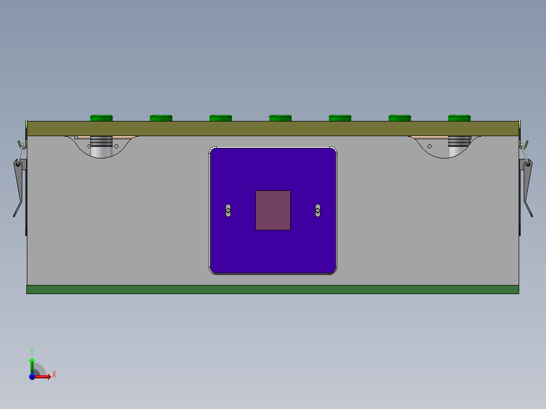 网口按键盒治具前视图